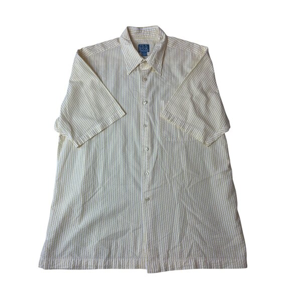Jos.A.Bank Mens Button-Up Short-Sleeve Shirts Multi-Color Striped Sz L - Picture 4 of 11